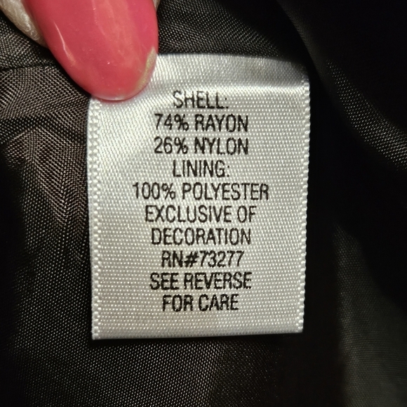 #053 Apt 9- Brown Velour Embroidered Front Evening Jacket- Size: 18W - Picture 3 of 6